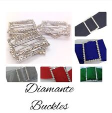 Rhinestone/Diamante Buckles, Slider Buckle, 2 Pack for sale  Shipping to South Africa