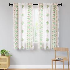 Usado, Estampado Flores Cortinas Hermoso Diseñador Poliéster Para Salón, Dibujo Room segunda mano  Embacar hacia Argentina