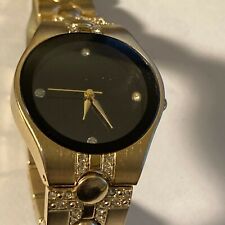 Senhoras allude Japan Movt Quartz Relógio De Tom Dourado E Pulseira Com Mostrador Preto comprar usado  Enviando para Brazil