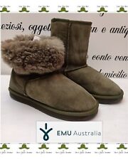 EMU AUSTRALIA STIVALETTI STINGER LO in SUEDEcol.CARBONE/CHARCOAL n°38 con PELO  na sprzedaż  Wysyłka do Poland