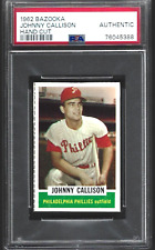 1962 Bazooka Johnny Callison PSA Authentic Hand Cut Philadelphia Phillies Rare, used for sale  Shipping to South Africa