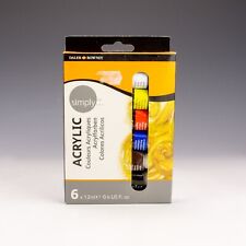 Daler Rowney - Simplesmente acrílico 6 x 12 ml 0,4 fl oz conjunto na caixa de tintas artísticas comprar usado  Enviando para Brazil