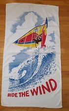 Usado, Toalha de praia vintage 1980's Goals algodão gráfico windsurfista passeio ao vento   comprar usado  Enviando para Brazil