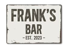 Personalised Bar Sign METAL Plaque Rusty Retro Vintage Pub Home Bar Man Cave for sale  Shipping to South Africa