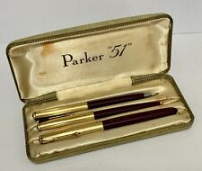 Conjunto de lápis-tinteiro antigo vintage PARKER 51 Borgonha na caixa comprar usado  Enviando para Brazil