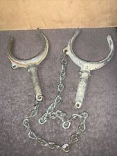 Used, VINTAGE GALVANIZED METAL OAR LOCK HOLDERS FOR ROW BOAT Marked With Chain for sale  Fitzwilliam