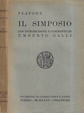 Simposio. platone. 1935. usato  Italia