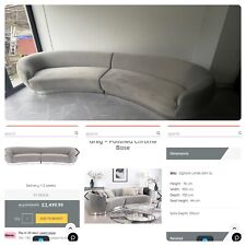 Curved sofa equinox for sale  LONDON