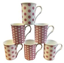 Pink spotty mugs for sale  RHYL