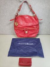 Bolsa de ombro Dooney & Bourke couro vermelho grande com capa de poeira e carteira comprar usado  Enviando para Brazil
