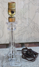 Usado, Lámpara de cristal vintage mesa tocador 12" de alto luz de vidrio macizo segunda mano  Embacar hacia Argentina