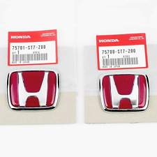 96-00 Honda Civic EK JDM VERMELHO H Tipo R - Emblema dianteiro traseiro 2 peças conjunto 92-95 Accord comprar usado  Enviando para Brazil