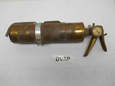 Qty of (1) Used Vintage Brass Fire Extinguisher w/Gauge Antique   ( DVAP ) for sale  Shipping to South Africa