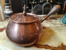 Vintage  Copper Plated Pot With Wood Handle.Made In Portugal for sale  Shipping to South Africa