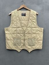 Vintage Cabela’s Quilted Hunting Vest Men’s 48 Beige Thinsulate 70s 80s for sale  Shipping to South Africa