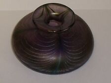 Robert Held Signed Art Glass Vase Canadian Purple Iridescent , used for sale  Canada