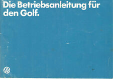 Golf betriebsanleitung 1982 gebraucht kaufen  Padenstedt