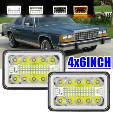 Par de anillos ámbar de faros LED 4x6" 500W con DRL para Ford Mustang GMC Isuzu segunda mano  Embacar hacia Argentina