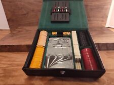 Juego de viajes de colección cartas dados de póquer fichas de colores tablero de cribbage dominó segunda mano  Embacar hacia Argentina