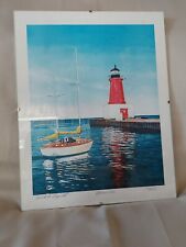 Lighthouse sailboat print for sale  Two Rivers