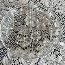 Used, Shabby Chic Cute Clear Glass Hob Nob Divided Round Serving Candy Nuts Plate 8” for sale  Shipping to South Africa