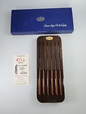 Conjunto de facas para bife CASE XX aço inoxidável 6 peças tampa 254 vitrine de madeira, usado comprar usado  Enviando para Brazil