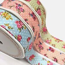 Bertie's Bows Floral Polka Dot 25mm Ribbon - price per metre or 20m roll for sale  Shipping to South Africa