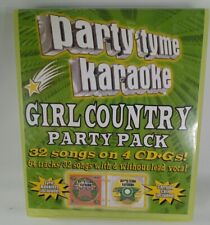 Party Tyme Karaoke Girl Country Party Pack 4 CD+Gs 32 Canciones , usado segunda mano  Embacar hacia Argentina