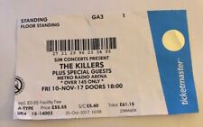 Killers ticket stub for sale  ALTRINCHAM