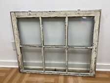 Faixa de janela de madeira vintage 6 painéis moldura de vidro chique branco antigo salvamento 4 comprar usado  Enviando para Brazil