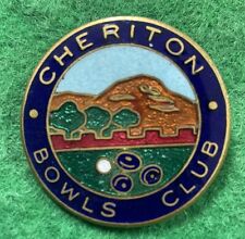 CHERITON BOWLING CLUB - ENAMEL BADGE for sale  Shipping to South Africa