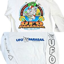 UFO Alien Hawaii Parasail Maui Tourist Graphic Tshirt Longsleeve Beach Sz Large , used for sale  Shipping to South Africa