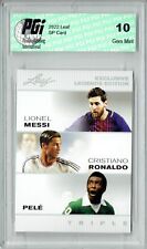 ¡EL TRIPLE! Tarjeta de Pelé, Lionel Messi, Cristiano Ronaldo 2022 Leaf Legends IGP 10, usado segunda mano  Embacar hacia Argentina