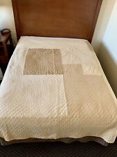Vintage LAUREN RALPH LAUREN Beige Patchwork Queen Comforter Quilt Free Bed Skirt for sale  Shipping to South Africa