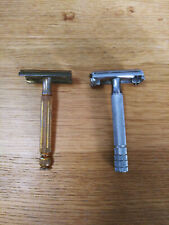 Lot 2 Vintage Gilette Double Edge Safety Razors and 1 Pack of Durex Blades for sale  Shipping to South Africa