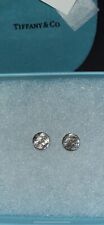 Authentic Tiffany & Co RARE Sterling Silver Notes New York Circle Stud Earrings for sale  EDINBURGH