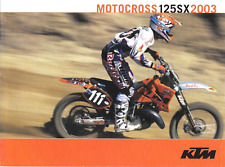 2003 KTM Motocross 125SX brochura de motocicleta edição australiana rara, usado comprar usado  Enviando para Brazil