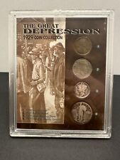 Colección de monedas de la Gran Depresión 1929, 4 monedas centavo níquel centavo cuarto segunda mano  Embacar hacia Argentina