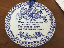 Royal Crownford Staffordshire England Ironstone Two Fond Hearts Plate for sale  Piscataway