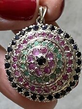 Silver pendant rubin usato  Torino