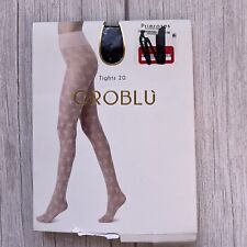 New Women's OROBLU Primroses Black Lace Sheer Tights 20 Size M  for sale  Shipping to South Africa