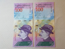 Banknote Venezuela, 2 x 100 Bolivares, 2018, unc. for sale  Shipping to South Africa