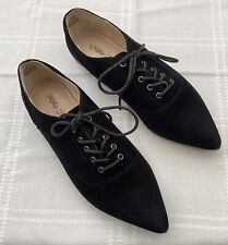 Buffalo London Flat Black Suede Leather Pointed Toe Shoes Size 6 Unworn for sale  Shipping to South Africa