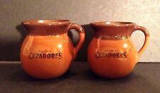 Conjunto de 2 jarros de cerâmica feitos à mão ''TEQUILA CASADORES'' (4''H x 4''W) México, usado comprar usado  Enviando para Brazil