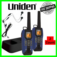 Uniden Walkie Talkie Rádio Conjunto Kit Fone de Ouvido Externo Impermeável Recarregável NOAA, usado comprar usado  Enviando para Brazil