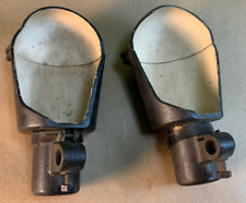 PAIR Vintage Heavy Duty Industrial Theater Stage Cast Iron Lamp Shades, used for sale  Shipping to South Africa