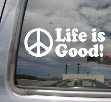 ¡La vida es buena! - Calcomanía de vinilo pegatina de vinilo con ventana símbolo de paz signo amor coche ventana 10422 segunda mano  Embacar hacia Argentina
