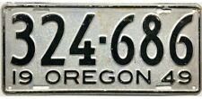 plate oregon 1949 license for sale  Fitchburg