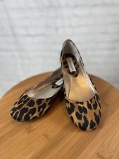 Zapatos planos de ballet punta redonda de tela leopardo de leopardo para mujer Steve Madden talla 6 segunda mano  Embacar hacia Argentina