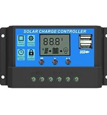 10-30A Solar Panel Regulator Battery Charge Controller LCD Auto Dual USB 12V/24V for sale  Shipping to South Africa